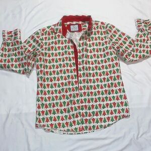 Festive Christmas Tree Dress Shirt